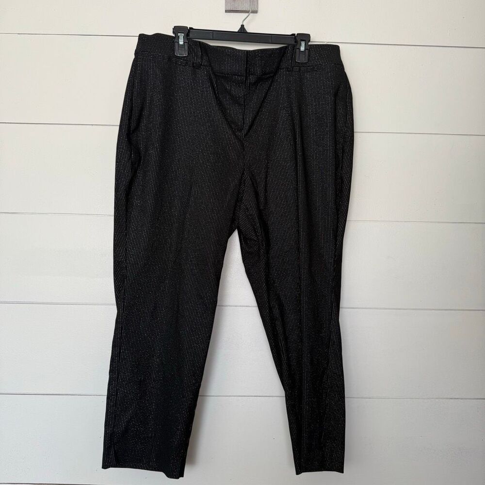 Lane Bryant Women’s 20P Black Silver Pull on Plus Size Pants